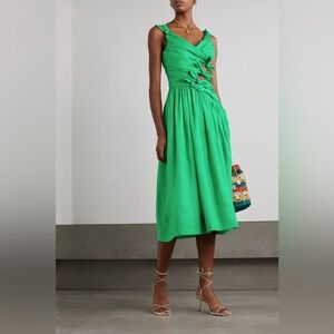 NWT Zimmermann Tiggy Green Midi Dress
